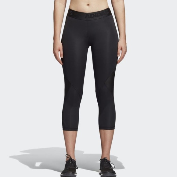 🔥LAST 1🔥NWT ADIDAS BLACK ALPHASKIN TIGHTS - Picture 4 of 7